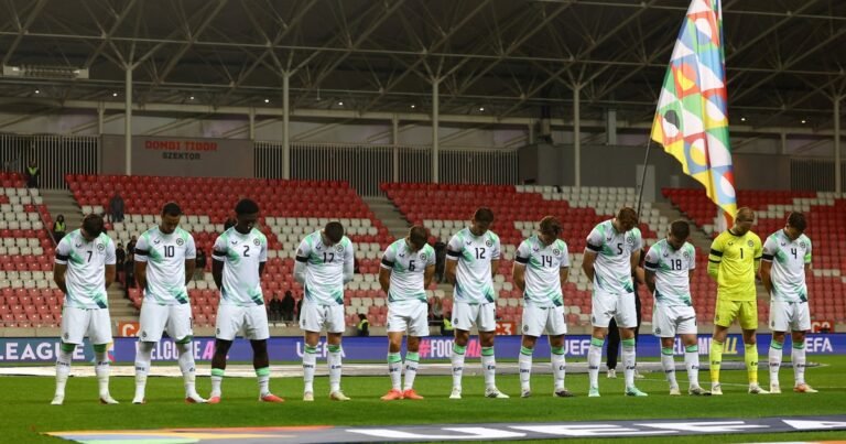 Entre brazaletes negros y gestos de protestas, Irlanda goleó a Israel en la Nations League