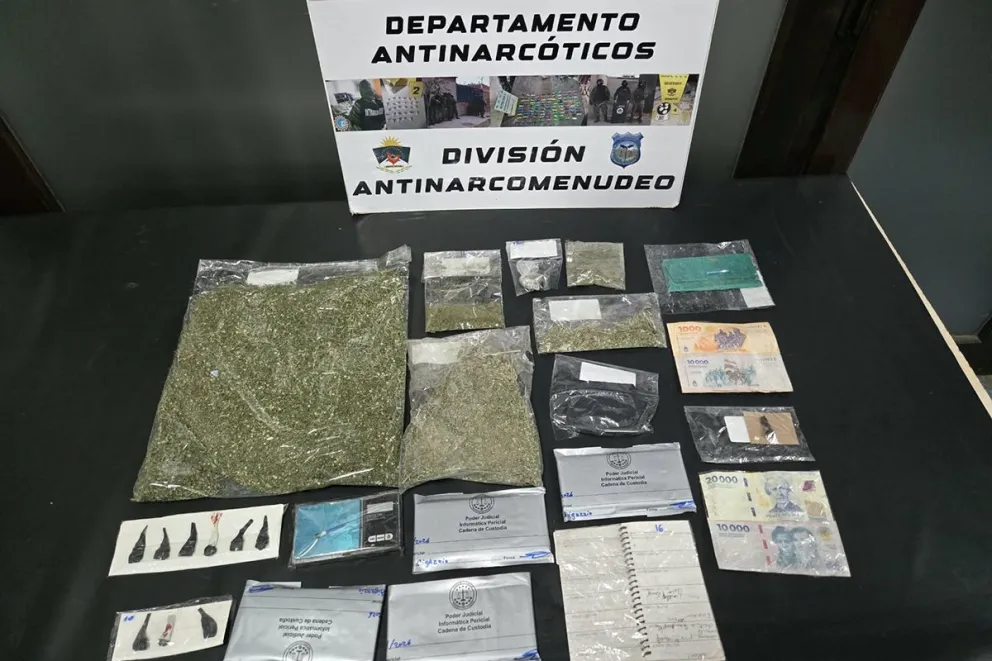 Sin tregua: la Policía secuestró más de medio kilo de marihuana